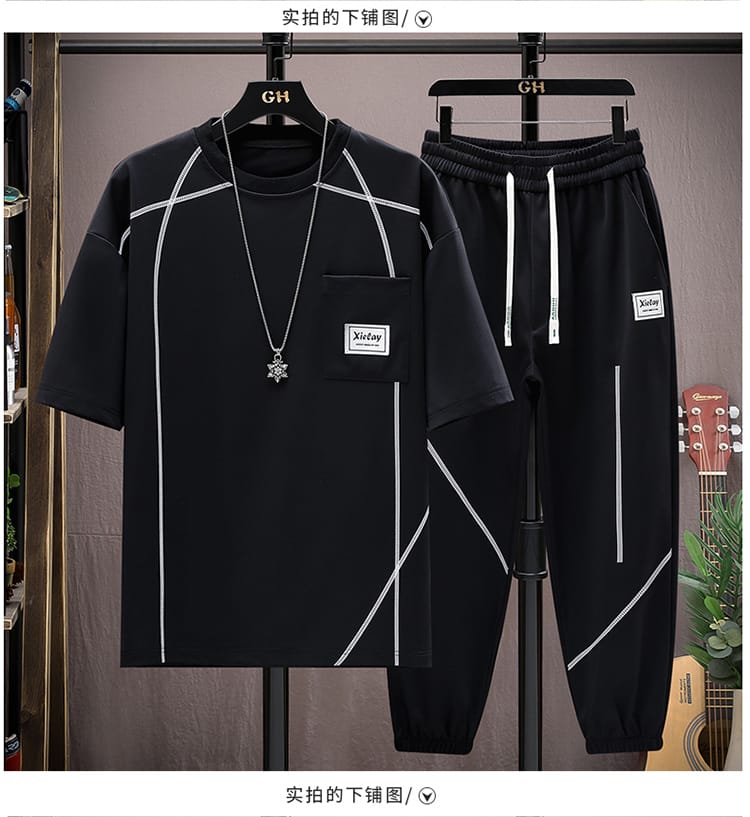 Drop Shoulder Mash T-Shirt and Trouser_img_0