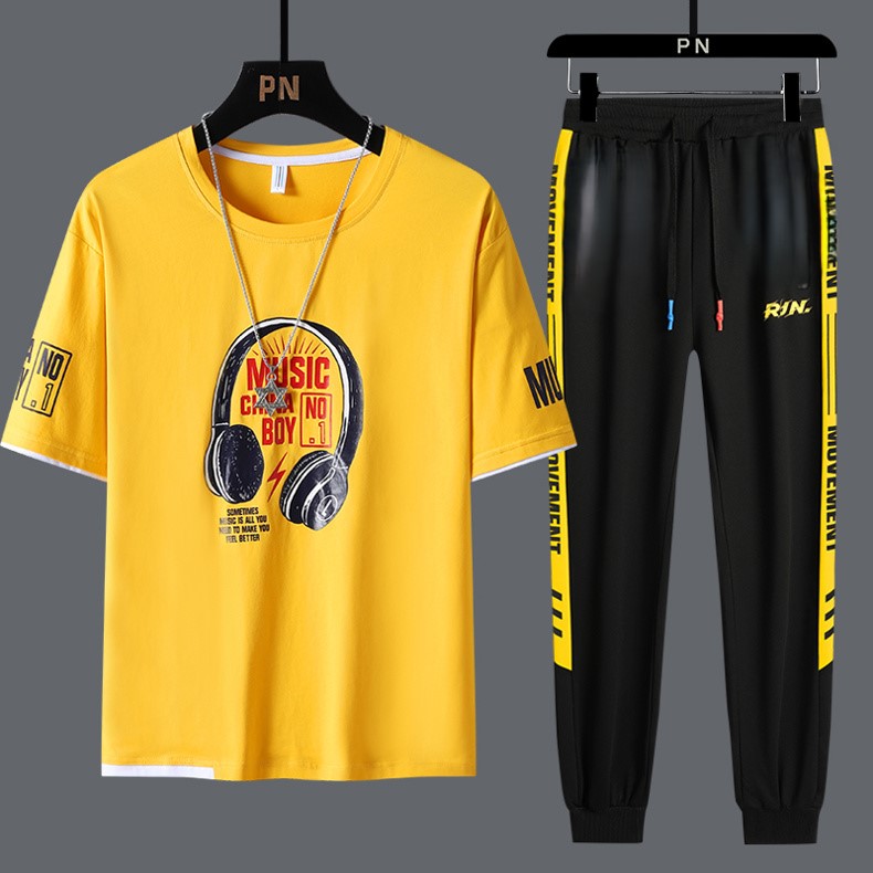 Drop Shoulder Mash T-Shirt and Trouser