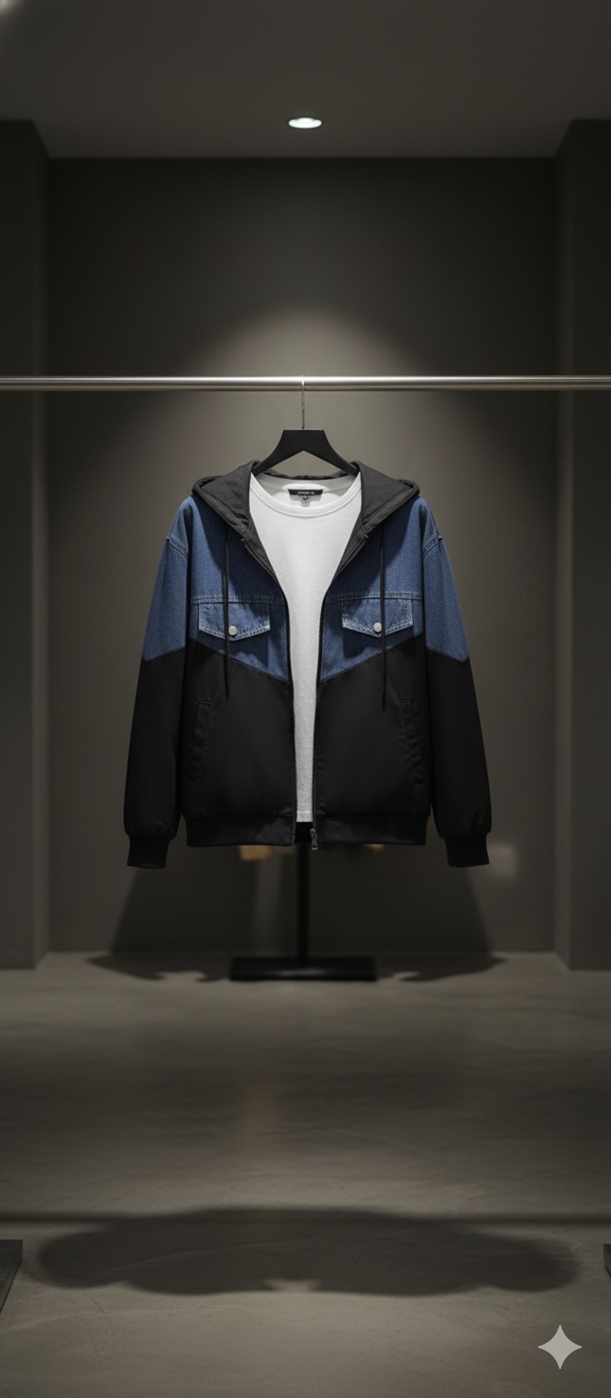 Denim jacket hoodie (