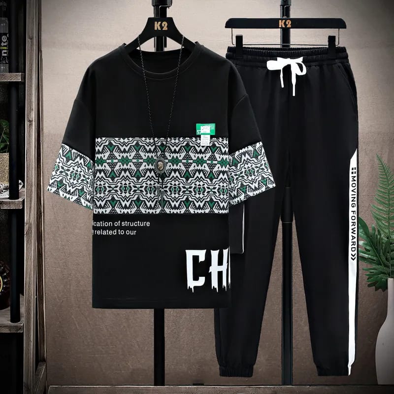 Drop Shoulder Mash T-Shirt and Trouser_img_0